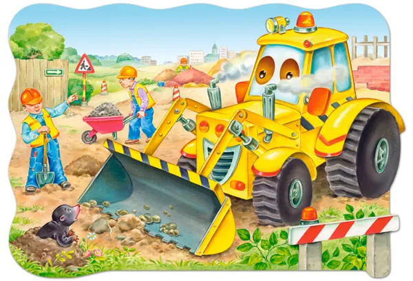 Maxi-Puzzle: Bulldozer im Einsatz