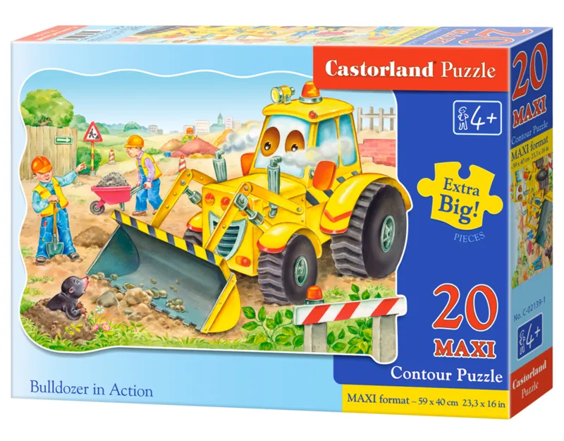 Maxi-Puzzle: Bulldozer im Einsatz