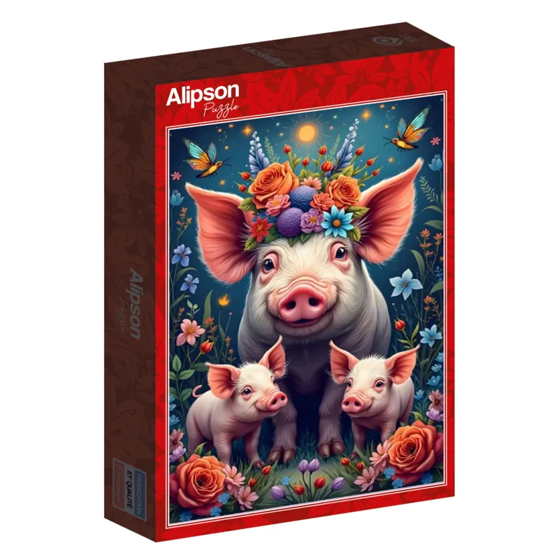 Familie Schwein auf Spaziergang