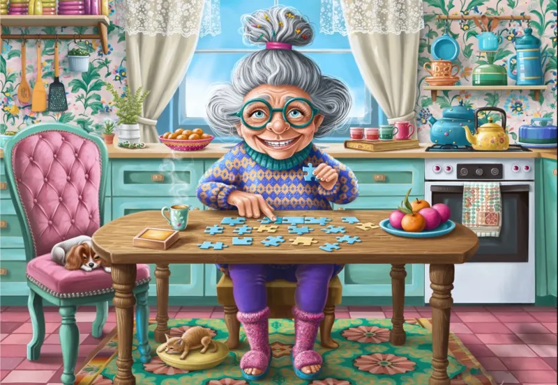 Puzzle-Party bei Oma