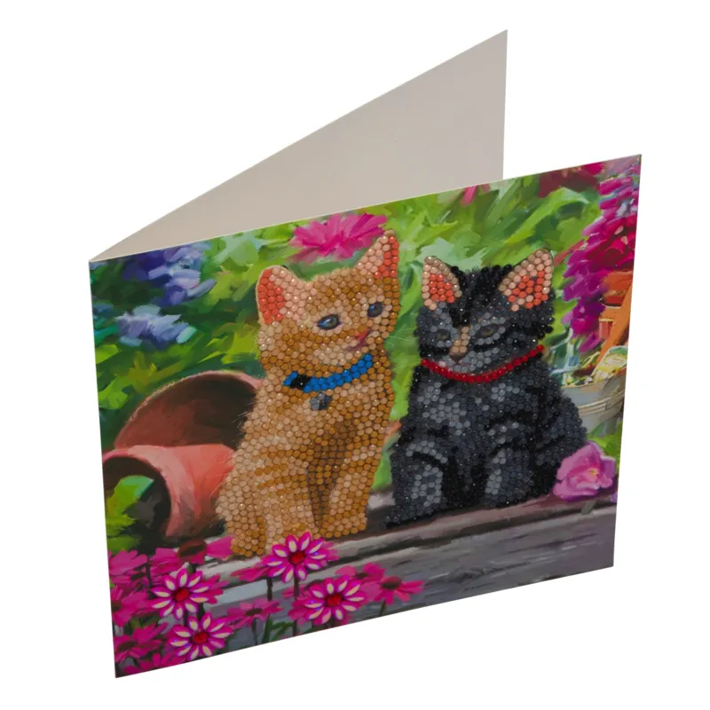 Crystal Art - Diamant-Stickerei-Kit - Kätzchen