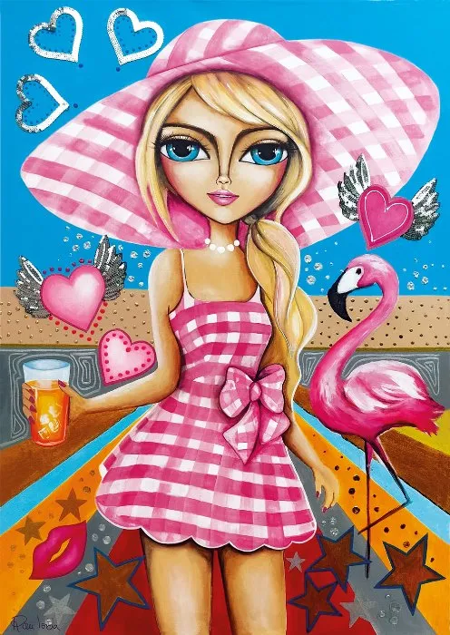 Dame in Rosa