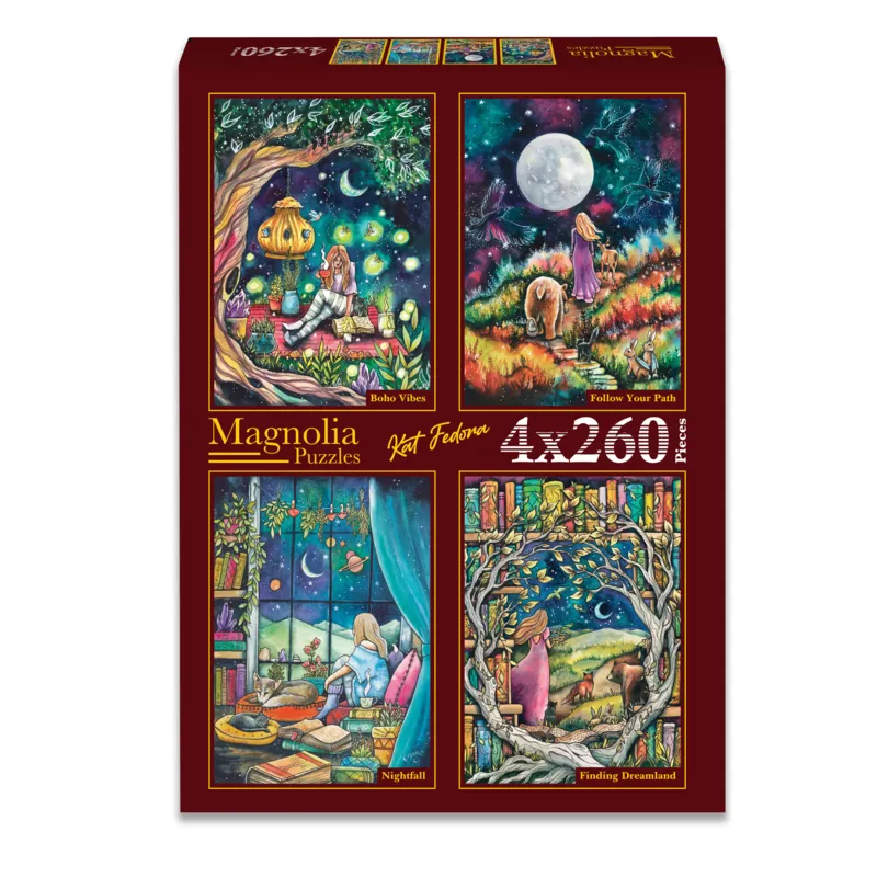 4 Puzzles - Kat Fedora - Bobo Vibes - Follow Your Path - Nightfall - Finding Dreamland