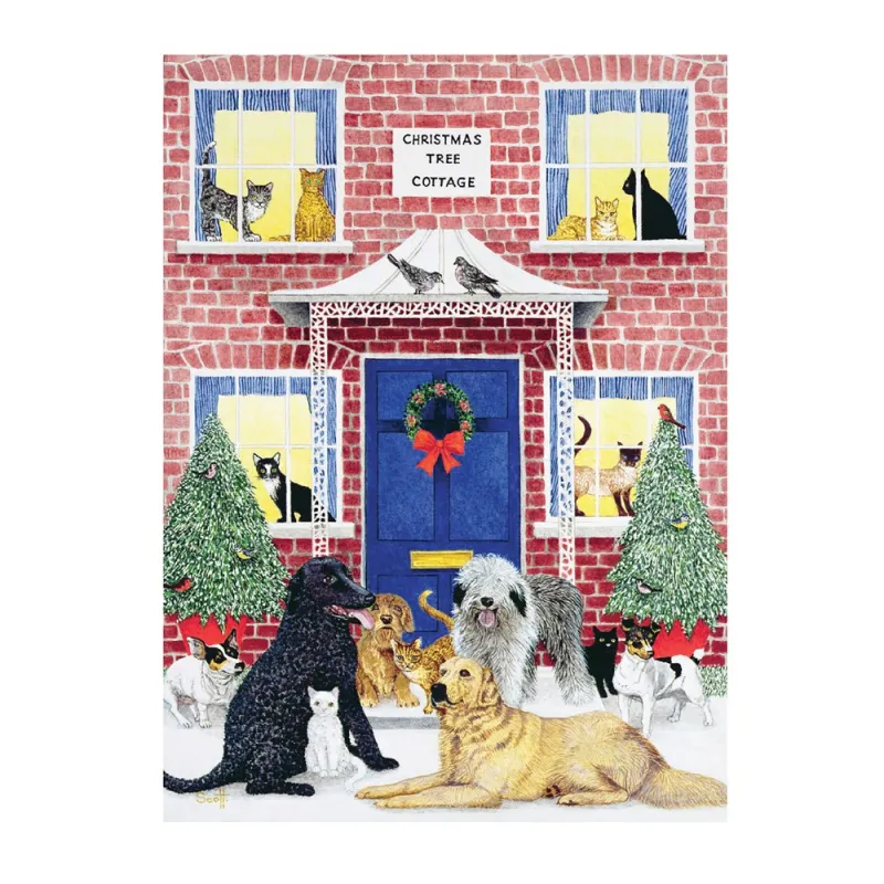 Weihnachtshütte – Quadratisches Box-Puzzle mit 1000 Teilen