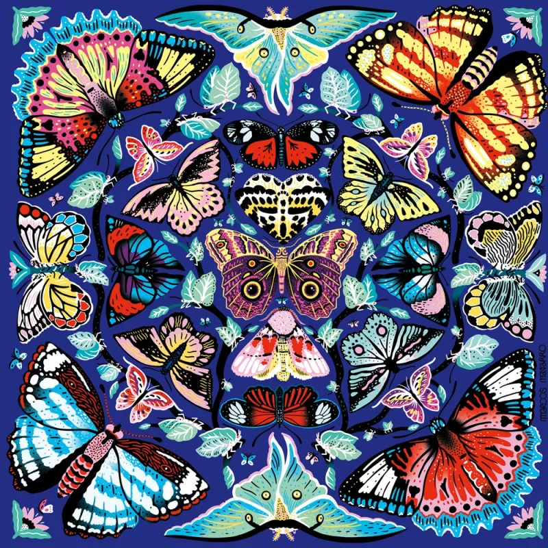 Kaleido-Schmetterlinge – Familienpuzzle mit 500 Teilen