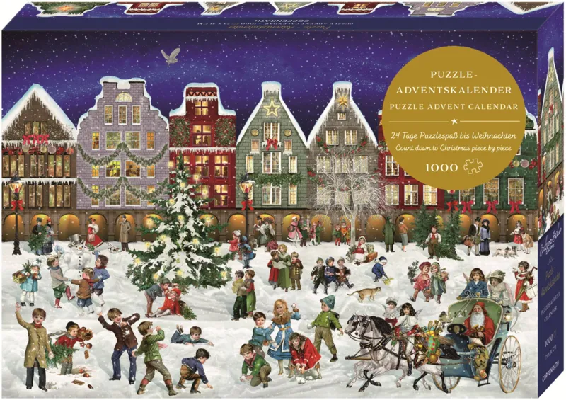 Adventskalender Puzzle - Winterabend in der Stadt