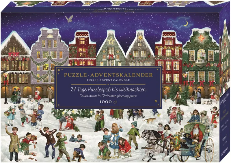 Adventskalender Puzzle - Winterabend in der Stadt