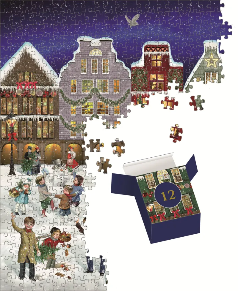 Adventskalender Puzzle - Winterabend in der Stadt