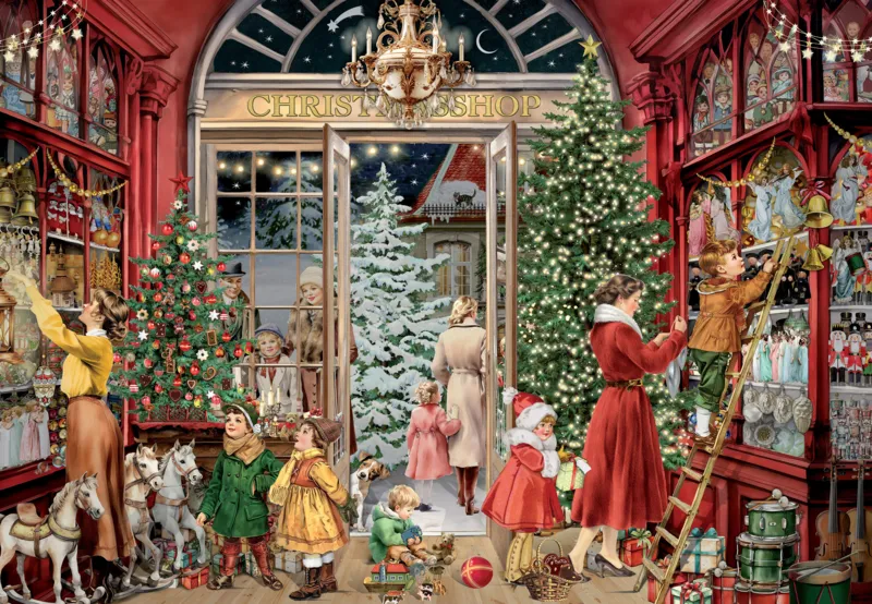Puzzle Adventskalender - Nostalgischer Weihnachtsladen