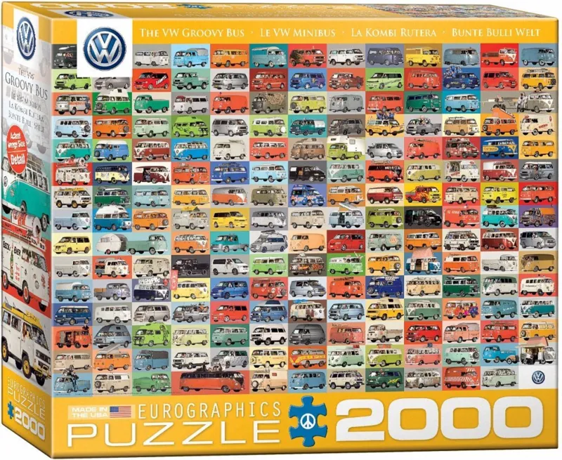 Volkswagon Groovy Bus Collage