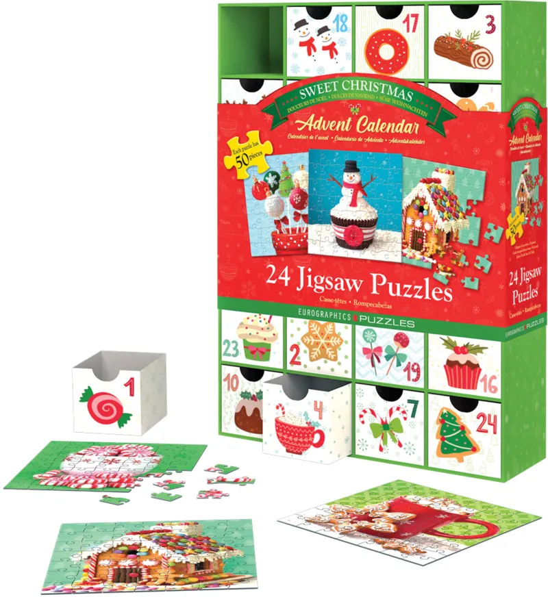 Adventskalender - Süße Weihnachten - 24 Puzzles