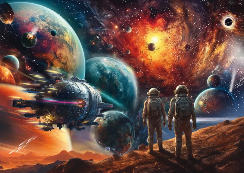 Kosmische Farbenpracht, Reise ins Weltall