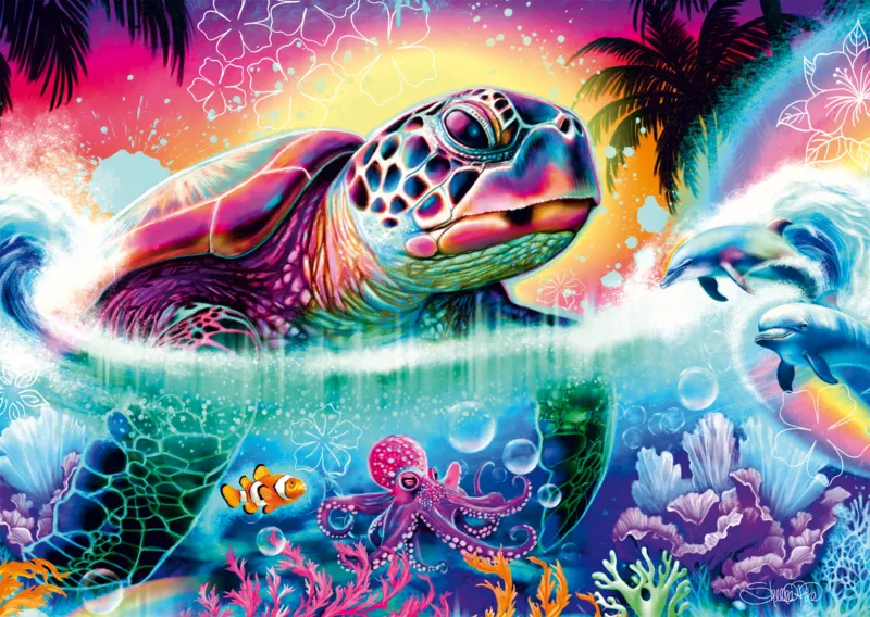 Neon-Schildkröte
