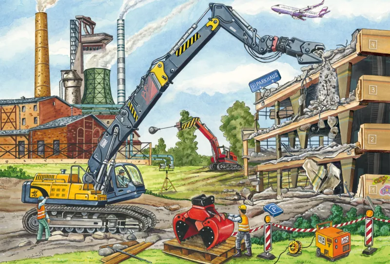 3 Puzzles - Meine Liebsten Baustellenfahrzeuge