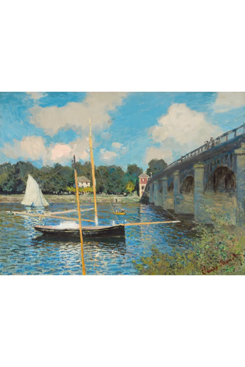 Handgeschnittenes Holzpuzzle - Claude Monet : Le Pont D'Argenteuil