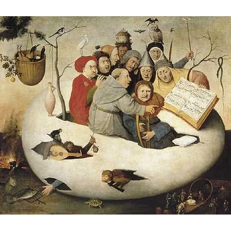 Handgeschnittenes Holzpuzzle - Bosch - Concert In The Egg