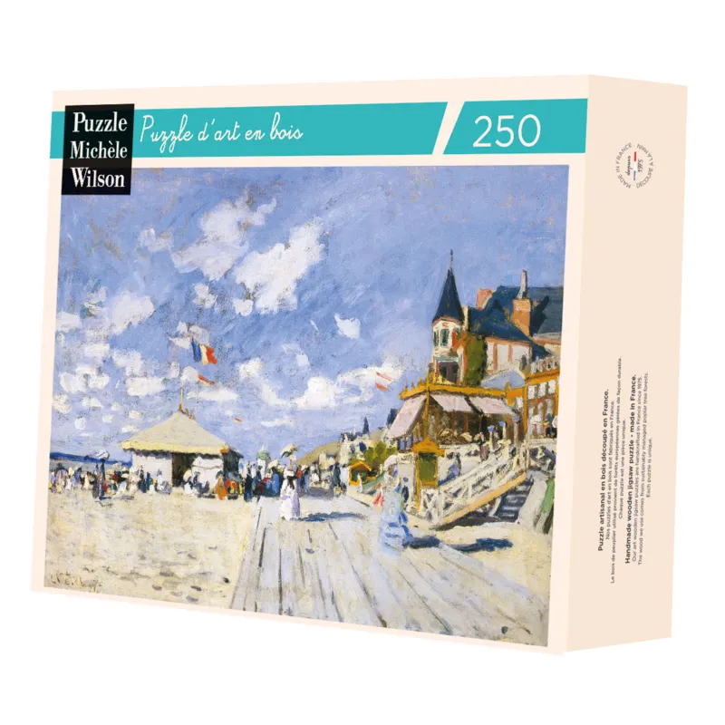 Handgeschnittenes Holzpuzzle - Sur Les Planches De Trouville, Claude Monet
