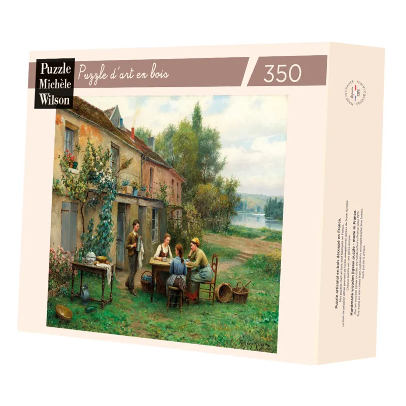 Handgeschnittenes Holzpuzzle - Coffee In The Garden
