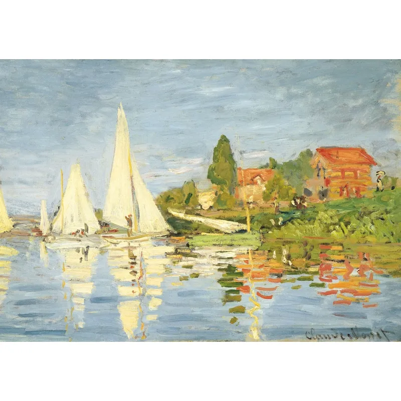 Handgeschnittenes Holzpuzzle - Claude Monet : Regatta At Argenteuil