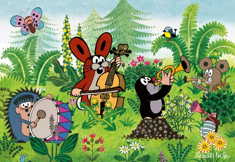 2 Puzzles - Gartenparty mit Freunden