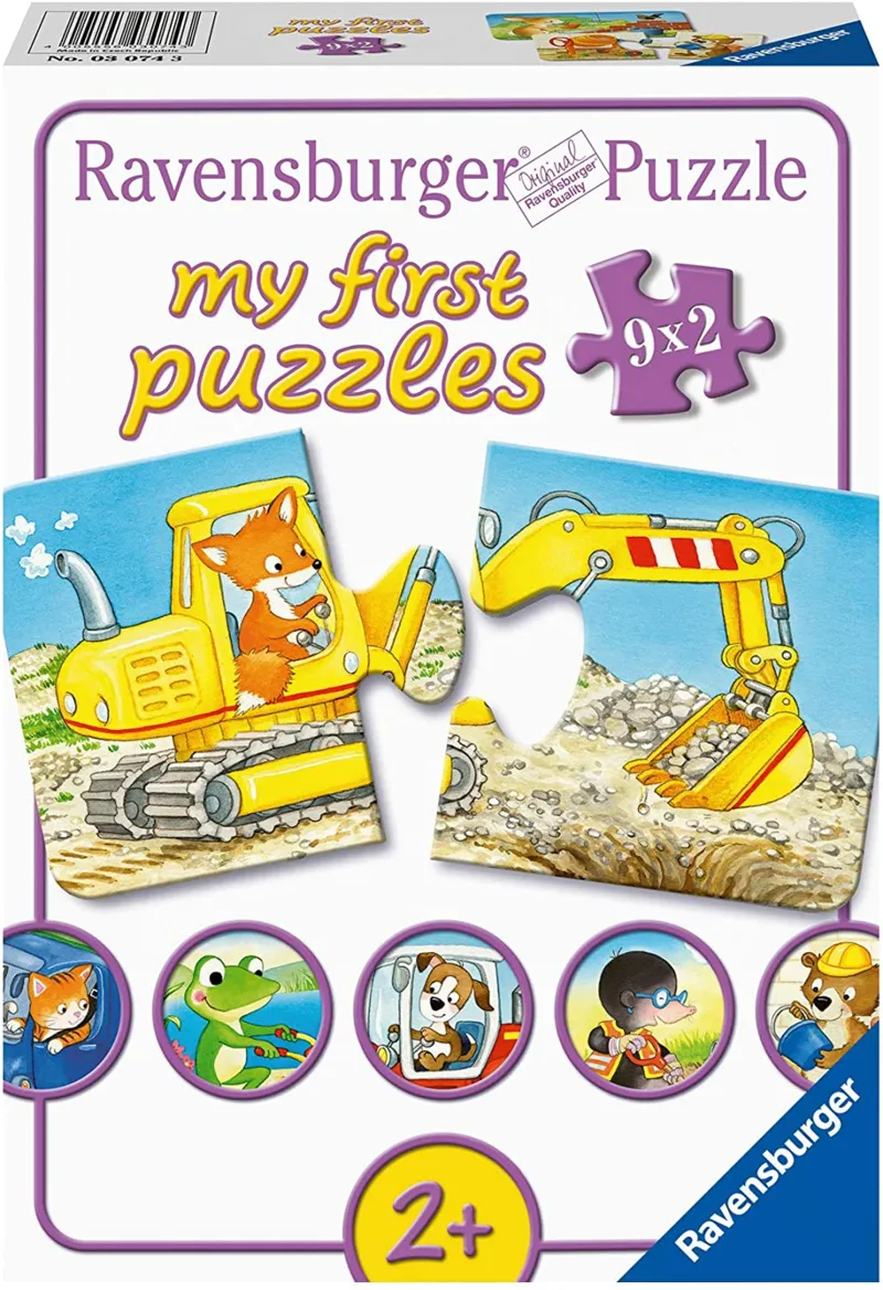 My First Puzzles - Tiere auf der Baustelle (9x2 Teile)