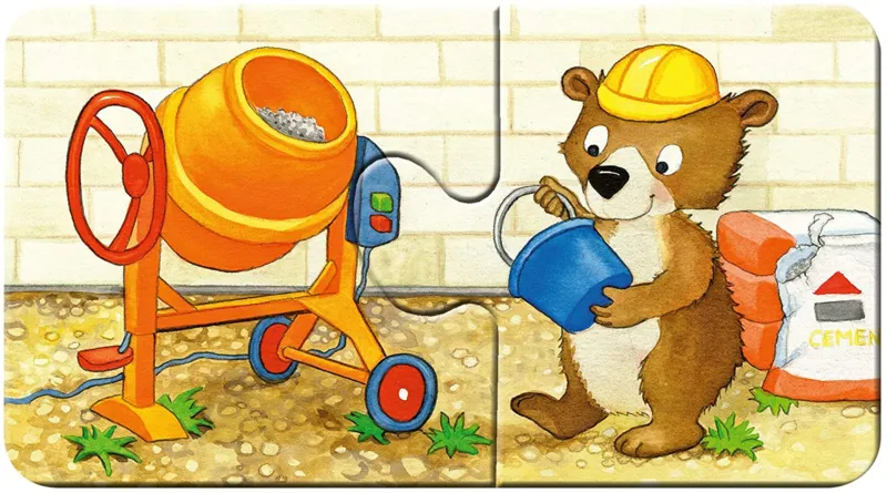 My First Puzzles - Tiere auf der Baustelle (9x2 Teile)
