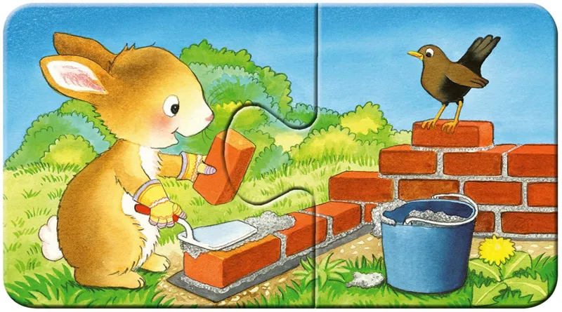 My First Puzzles - Tiere auf der Baustelle (9x2 Teile)