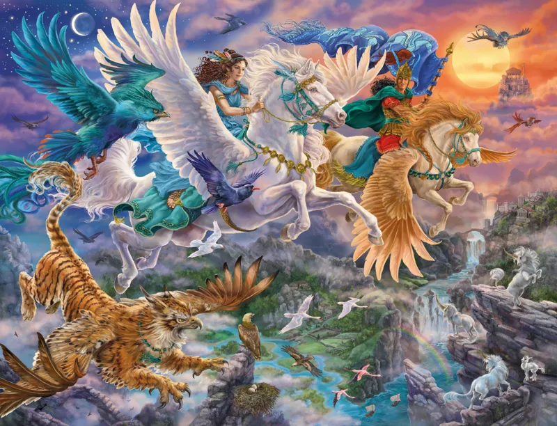 Auf dem Pegasus durch die Lüfte