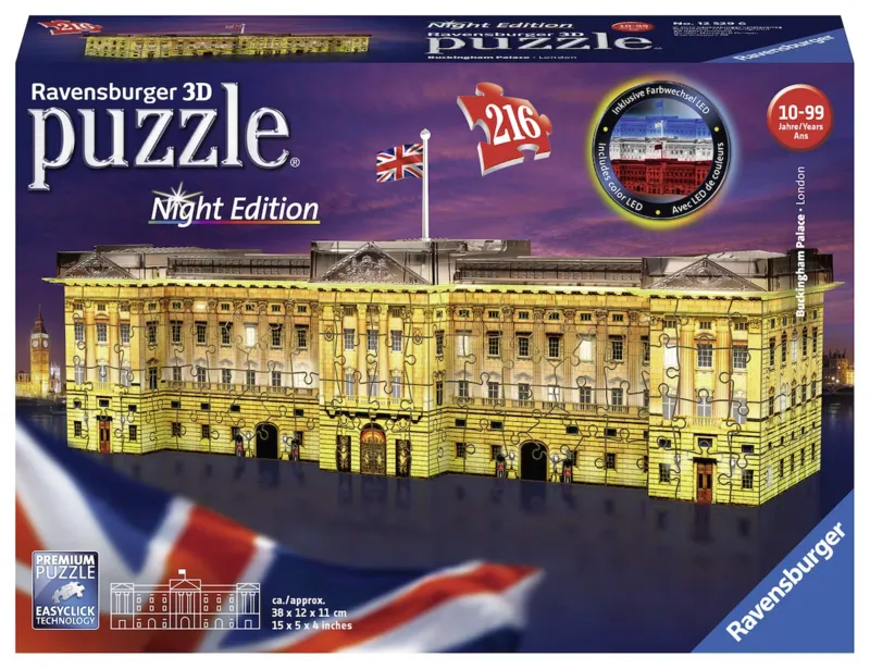 3D Puzzle - Buckingham Palace bei Nacht