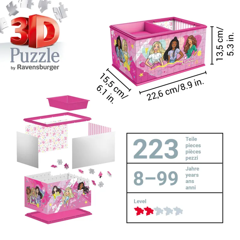 3D Puzzle - Aufbewahrungsbox - Barbie