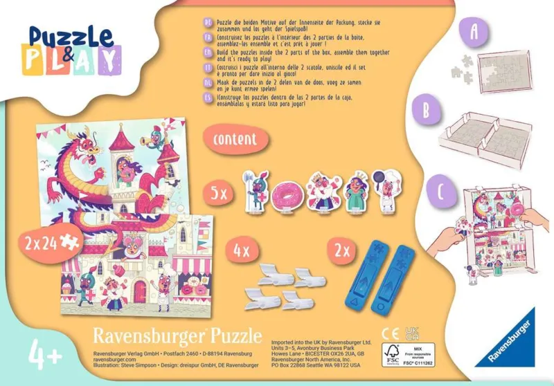 2 Puzzles - Puzzle & Play - Königreich der Donuts