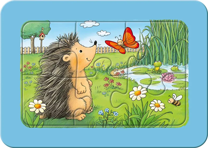 Rahmenpuzzle - Kleine Gartentiere (3x6 Teile)