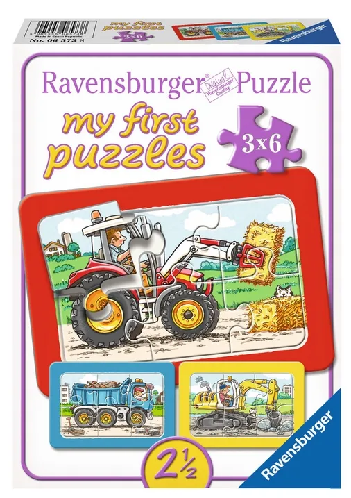 3 Puzzles - My First Puzzle - Bagger, Traktor und Kipplader