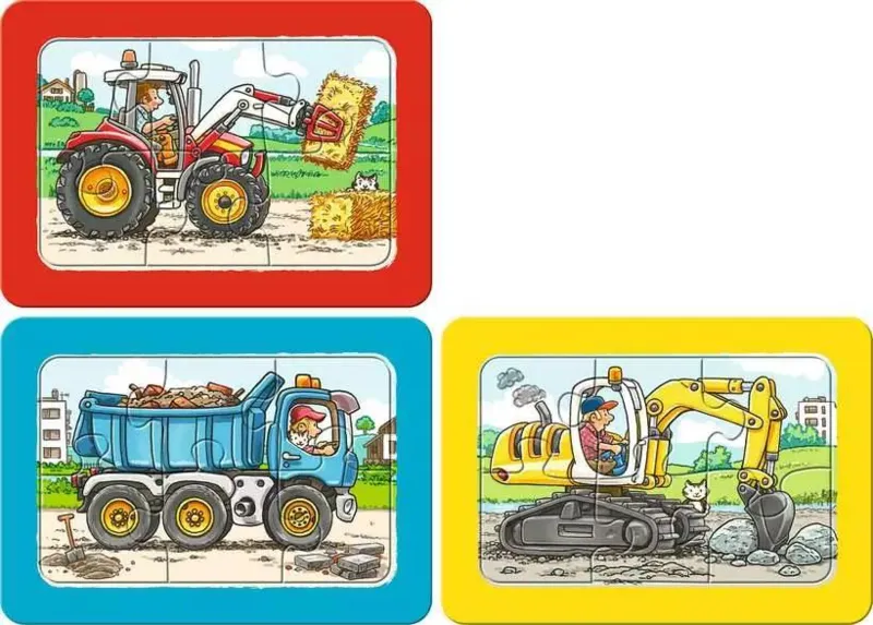 3 Puzzles - My First Puzzle - Bagger, Traktor und Kipplader