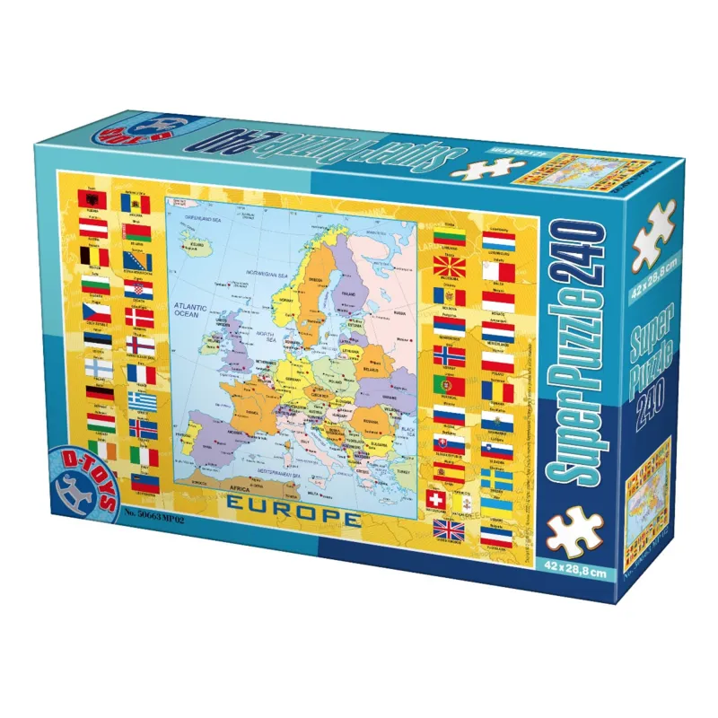 Europakarte mit Flaggen