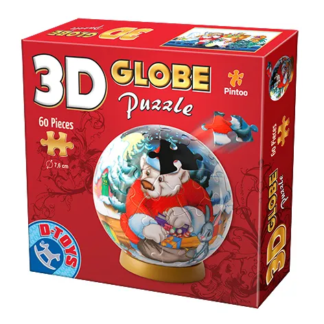 3D Globus Puzzle - Weihnachten