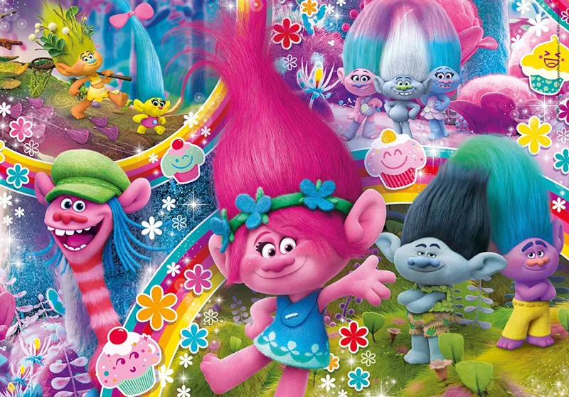 Puzzle mit Glitzer-Effekt - Trolls