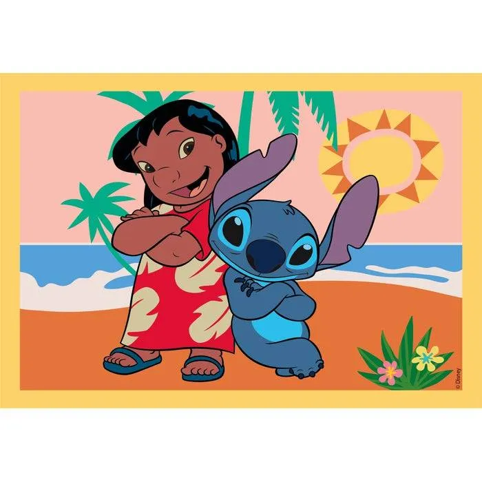 Puzzle 4 in 1 - Stitch und seine Freunde