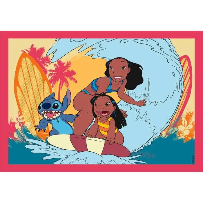 Puzzle 4 in 1 - Stitch und seine Freunde