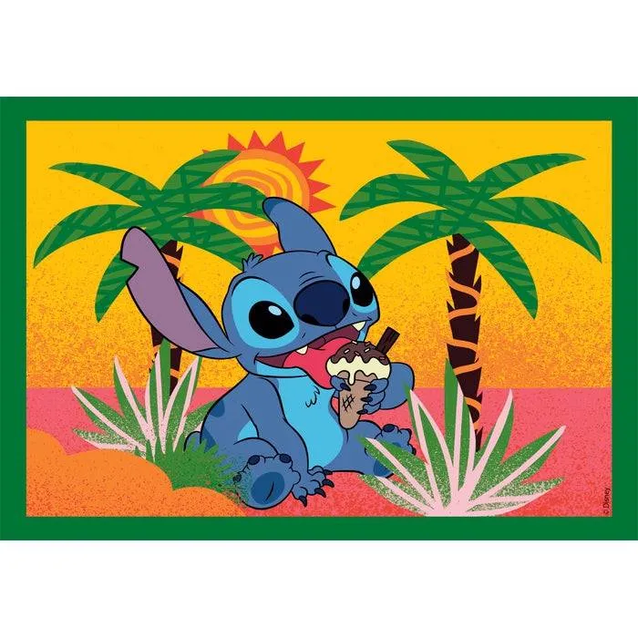 Puzzle 4 in 1 - Stitch und seine Freunde