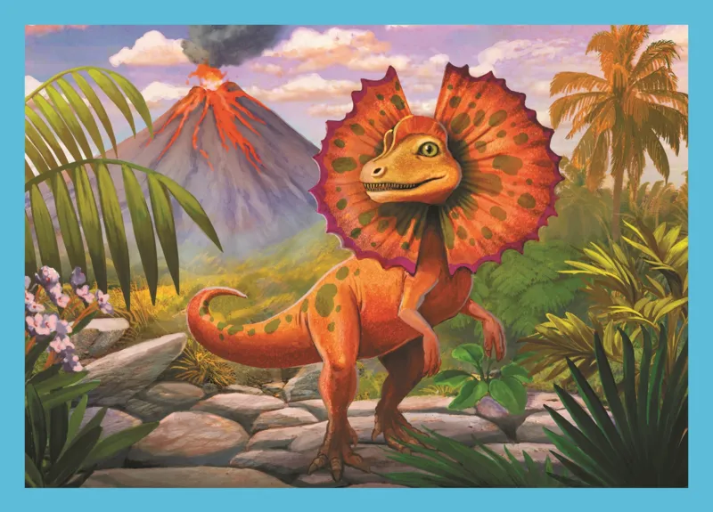 4 Puzzles - Einzigartige Dinosaurier