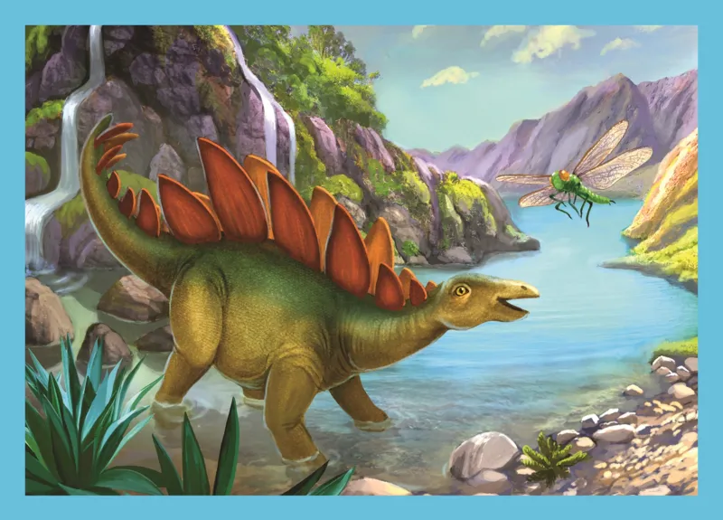 4 Puzzles - Einzigartige Dinosaurier
