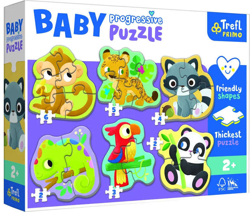6 Puzzles - Exotische Tiere
