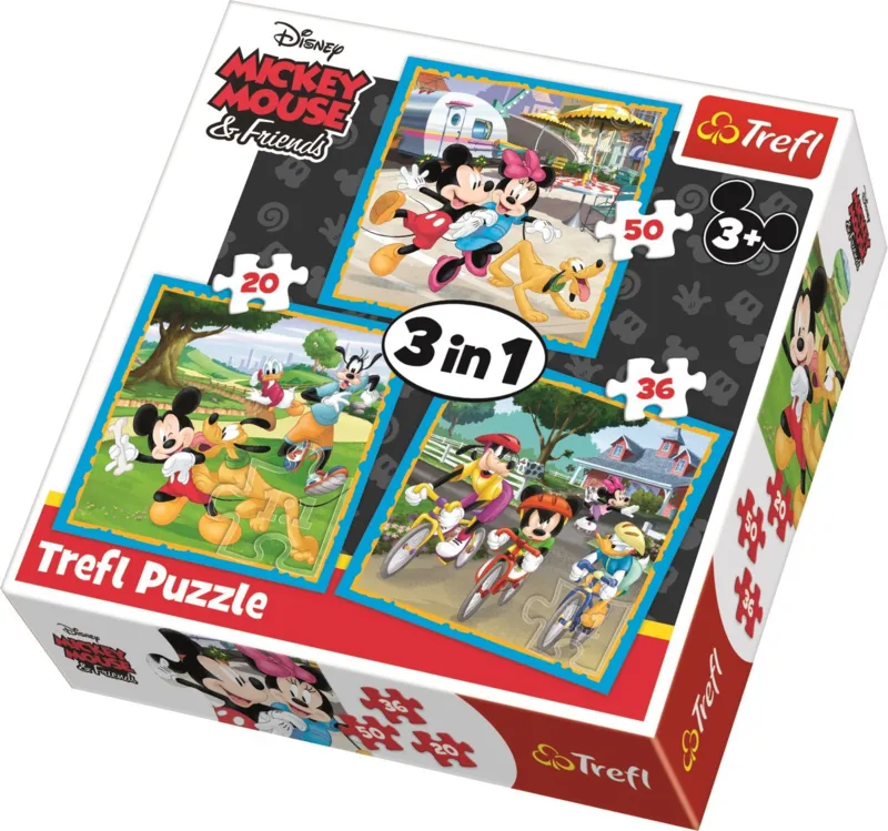 3 Puzzles - Mickey Mouse with friends