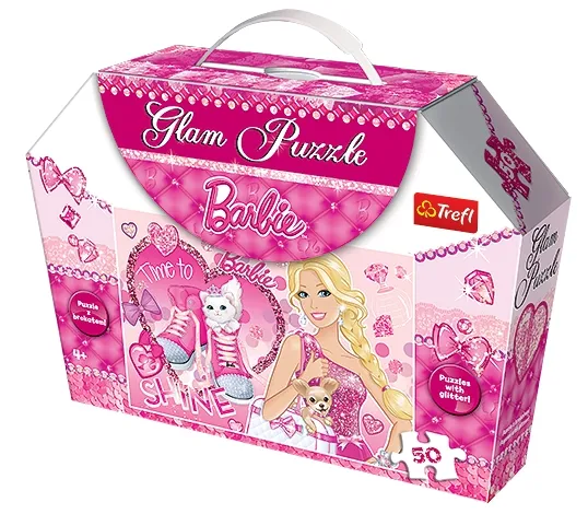 Extragroße Puzzleteile mit Pailletten - Barbie