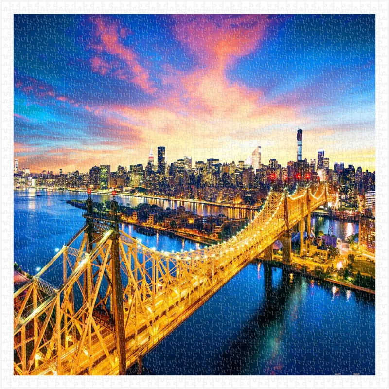 Puzzle aus Kunststoff - Manhattan with Queensboro Bridge, New York