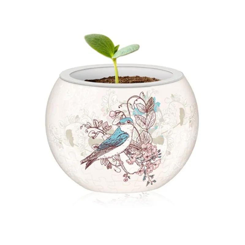 3D Puzzle - Flower Pot - Singing Birds and Flowers