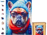 Holzpuzzle - Gustav mürrischer Bulldog