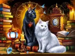 Katzen und Uhren