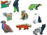 Rahmenpuzzle - Panda Bear Family on a China Mountain Plateau